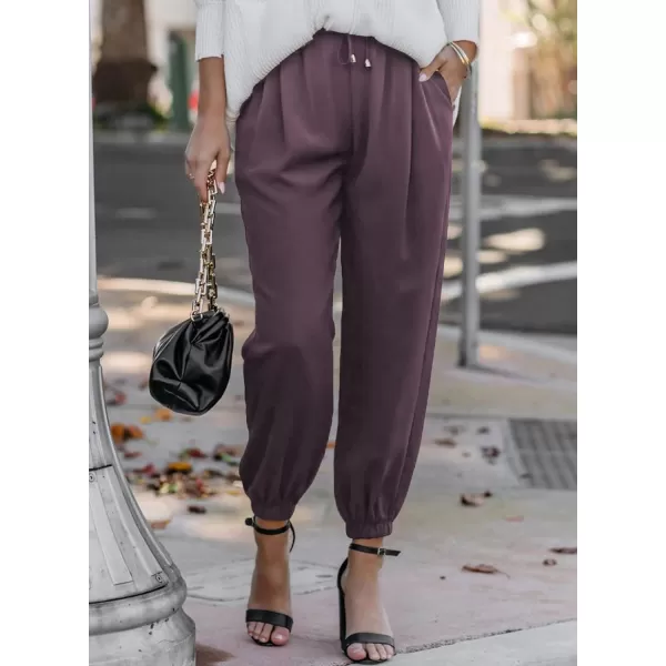 Dokotoo Women's 2023 Soft Casual Loose Drawstring Elastic High Waisted Joggers Pants with Pockets