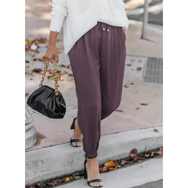 Dokotoo Women's 2023 Soft Casual Loose Drawstring Elastic High Waisted Joggers Pants with Pockets