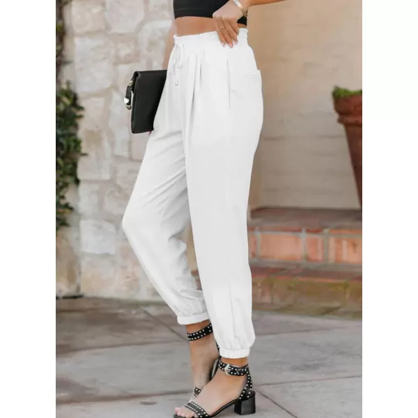 Dokotoo Women's 2023 Soft Casual Loose Drawstring Elastic High Waisted Joggers Pants with Pockets