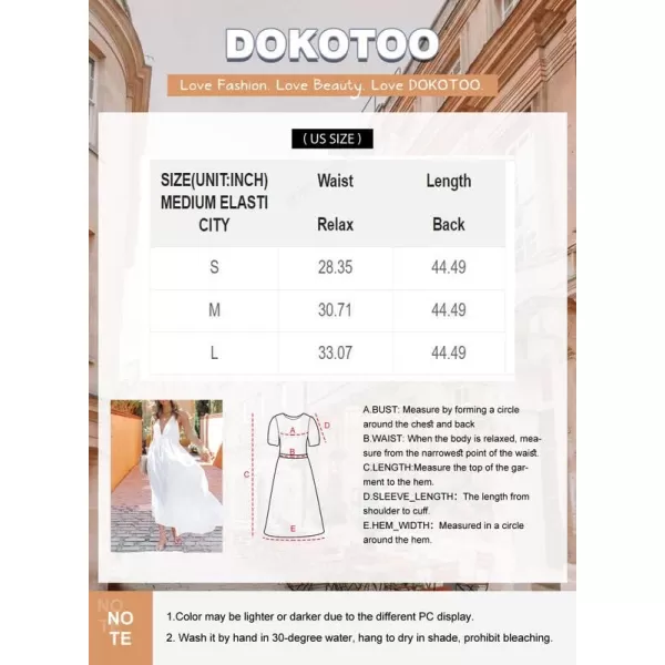 Dokotoo Womens 2023 Summer Cover Ups Sexy Deep V-Neck Backless Halter Beach Maxi Dresses