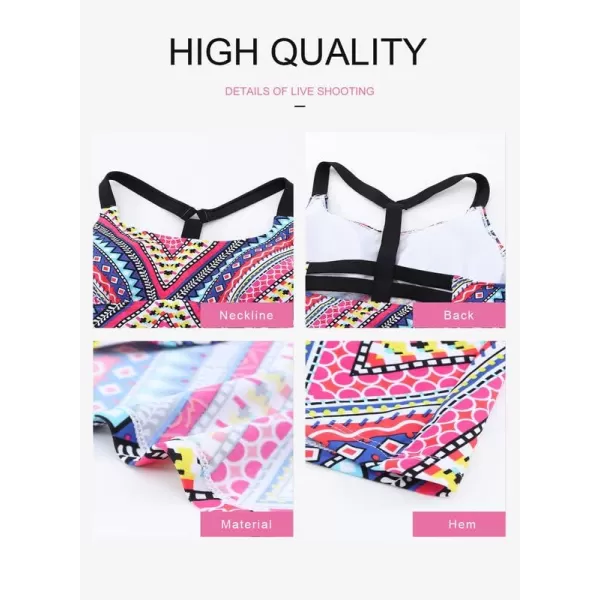 Dokotoo Womens 2023 Summer Striped Print Racerback Tankini Swim Top No Bottom 