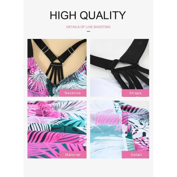 Dokotoo Womens 2023 Summer Striped Print Racerback Tankini Swim Top No Bottom 
