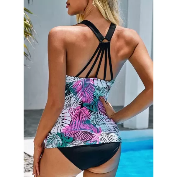 Dokotoo Womens 2023 Summer Striped Print Racerback Tankini Swim Top No Bottom 