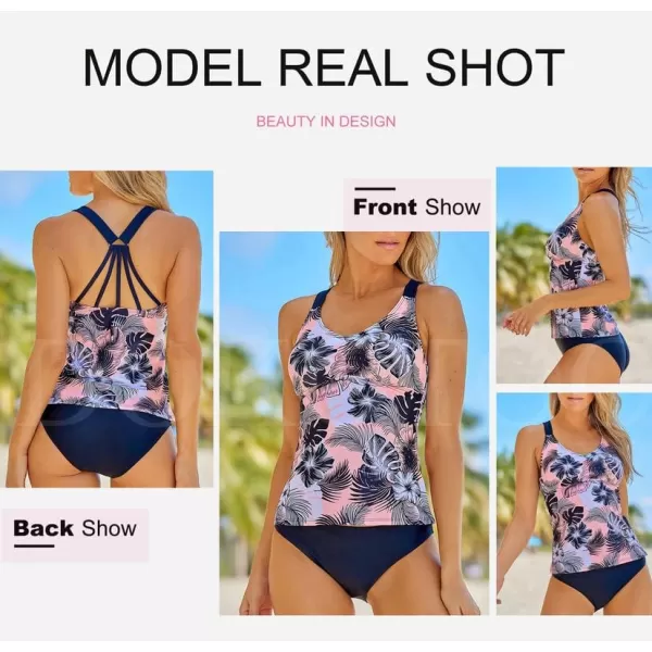 Dokotoo Womens 2023 Summer Striped Print Racerback Tankini Swim Top No Bottom 