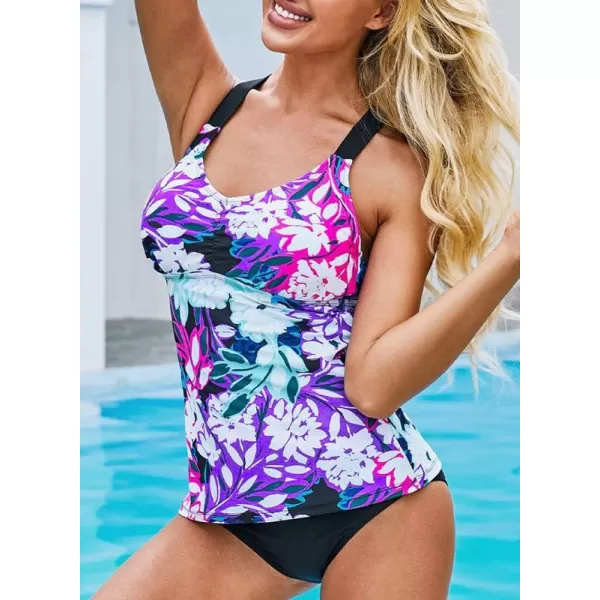 Dokotoo Womens 2023 Summer Striped Print Racerback Tankini Swim Top No Bottom 