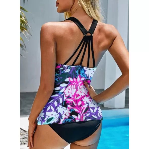 Dokotoo Womens 2023 Summer Striped Print Racerback Tankini Swim Top No Bottom 