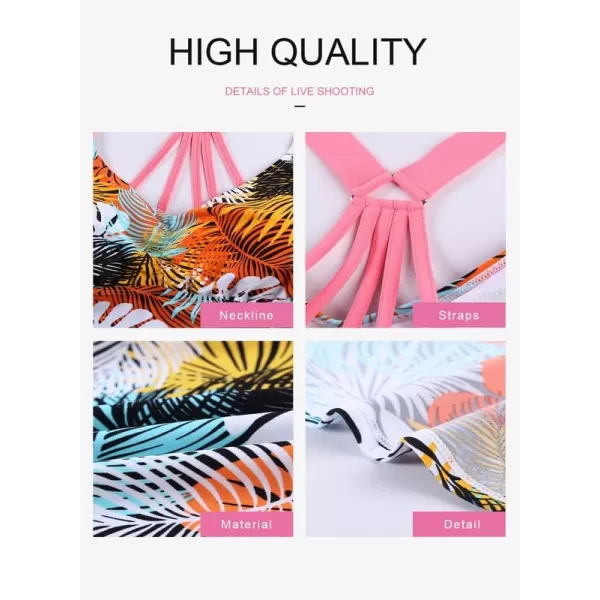 Dokotoo Womens 2023 Summer Striped Print Racerback Tankini Swim Top No Bottom 