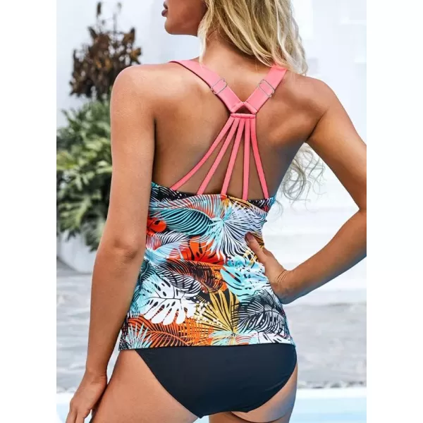 Dokotoo Womens 2023 Summer Striped Print Racerback Tankini Swim Top No Bottom 