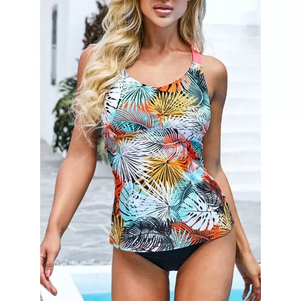 Dokotoo Womens 2023 Summer Striped Print Racerback Tankini Swim Top No Bottom 