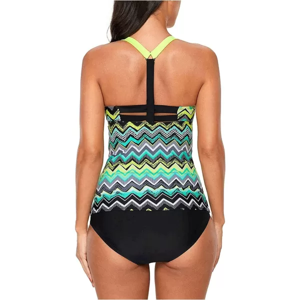 Dokotoo Womens 2023 Summer Striped Print Racerback Tankini Swim Top No Bottom 