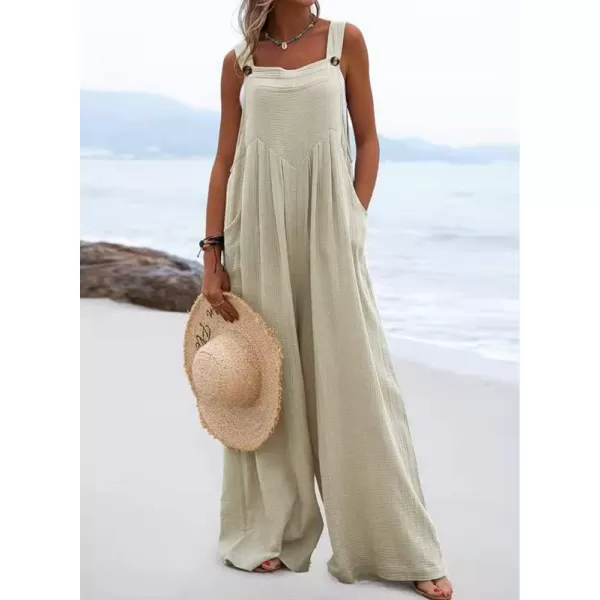 Dokotoo Women's Casual Loose Overalls Jumpsuits Adjustable Straps Wide Leg Long Pant Rompers With Pockets