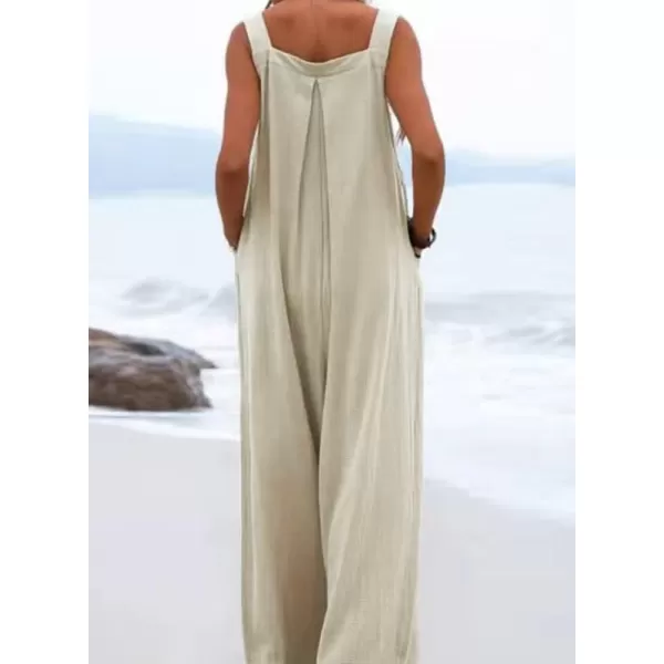 Dokotoo Women's Casual Loose Overalls Jumpsuits Adjustable Straps Wide Leg Long Pant Rompers With Pockets
