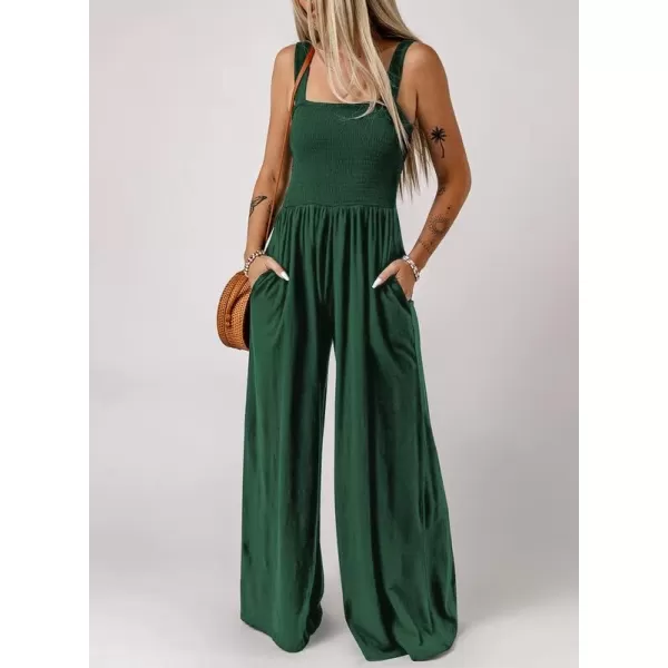 Dokotoo Women's Casual Loose Overalls Jumpsuits One Piece Sleeveless Wide Leg Long Pant Rompers With Pockets