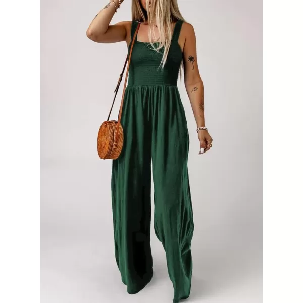 Dokotoo Women's Casual Loose Overalls Jumpsuits One Piece Sleeveless Wide Leg Long Pant Rompers With Pockets