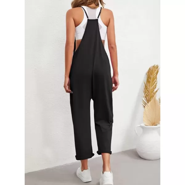 Dokotoo Women's Casual One Piece Sleeveless Jumpsuits V Neck Adjustable Spaghetti Strap Romper with Pocket