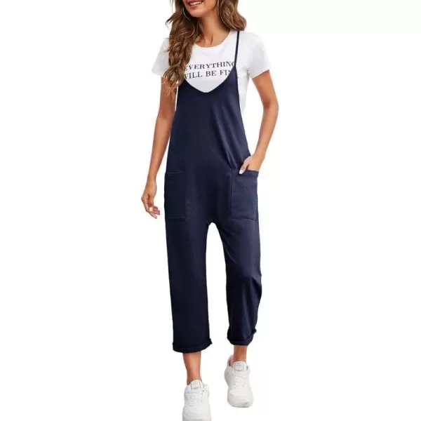 Dokotoo Women's Casual One Piece Sleeveless Jumpsuits V Neck Adjustable Spaghetti Strap Romper with Pocket