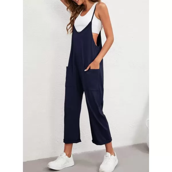 Dokotoo Women's Casual One Piece Sleeveless Jumpsuits V Neck Adjustable Spaghetti Strap Romper with Pocket
