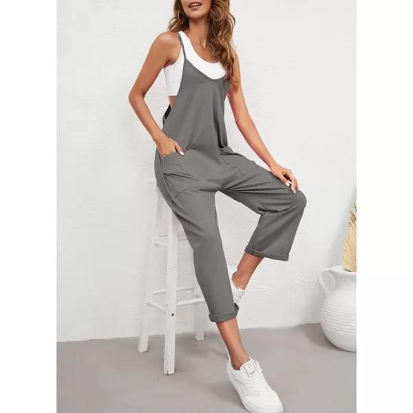 Dokotoo Women's Casual One Piece Sleeveless Jumpsuits V Neck Adjustable Spaghetti Strap Romper with Pocket