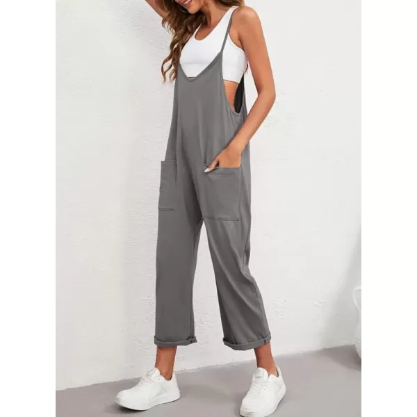 Dokotoo Women's Casual One Piece Sleeveless Jumpsuits V Neck Adjustable Spaghetti Strap Romper with Pocket