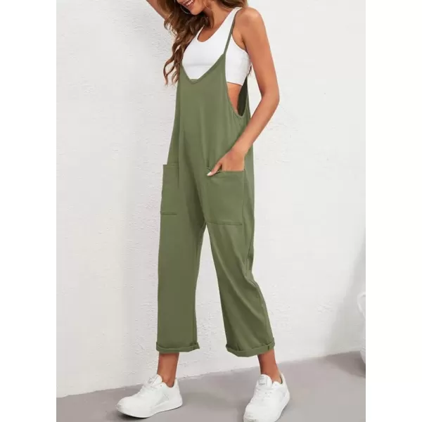 Dokotoo Women's Casual One Piece Sleeveless Jumpsuits V Neck Adjustable Spaghetti Strap Romper with Pocket