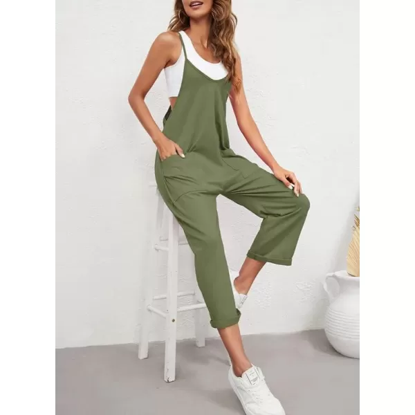 Dokotoo Women's Casual One Piece Sleeveless Jumpsuits V Neck Adjustable Spaghetti Strap Romper with Pocket