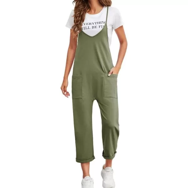 Dokotoo Women's Casual One Piece Sleeveless Jumpsuits V Neck Adjustable Spaghetti Strap Romper with Pocket