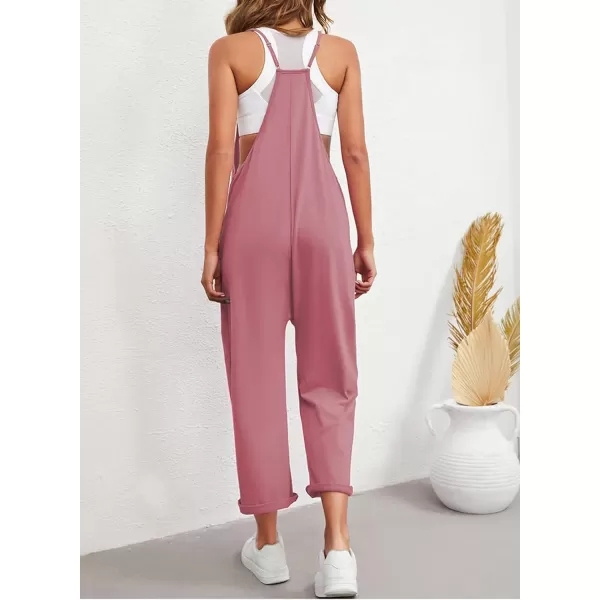 Dokotoo Women's Casual One Piece Sleeveless Jumpsuits V Neck Adjustable Spaghetti Strap Romper with Pocket
