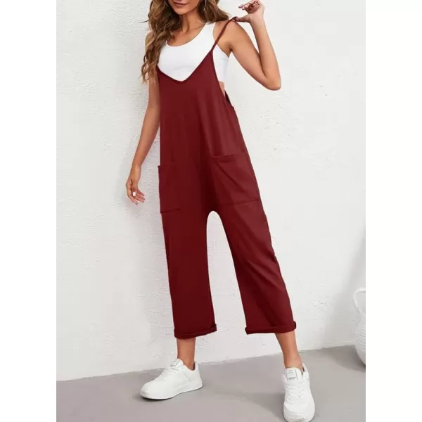 Dokotoo Women's Casual One Piece Sleeveless Jumpsuits V Neck Adjustable Spaghetti Strap Romper with Pocket