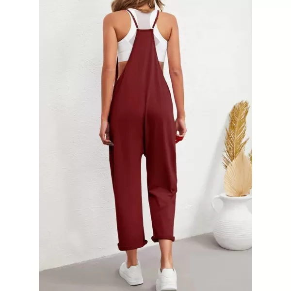 Dokotoo Women's Casual One Piece Sleeveless Jumpsuits V Neck Adjustable Spaghetti Strap Romper with Pocket