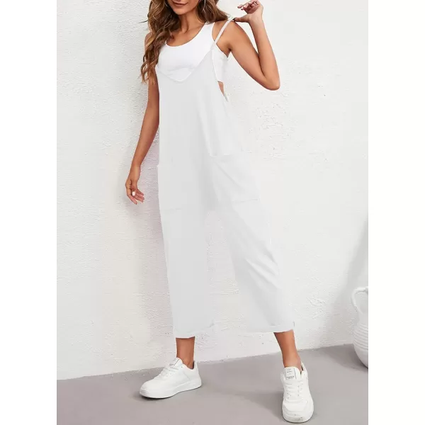 Dokotoo Women's Casual One Piece Sleeveless Jumpsuits V Neck Adjustable Spaghetti Strap Romper with Pocket