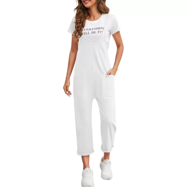 Dokotoo Women's Casual One Piece Sleeveless Jumpsuits V Neck Adjustable Spaghetti Strap Romper with Pocket