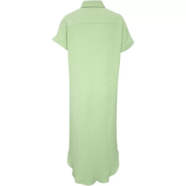 Dokotoo Womens Casual Short Sleeve Side Split Button Down Long Kimonos Cardigans Swimsuit Cover Ups