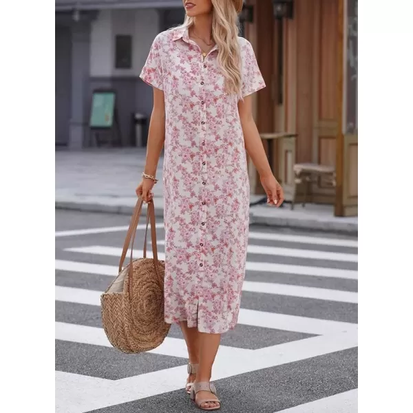 Dokotoo Womens Casual Short Sleeve Side Split Button Down Long Kimonos Cardigans Swimsuit Cover Ups