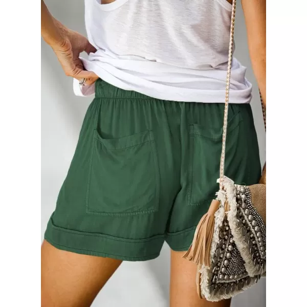 Dokotoo Womens Comfy Drawstring Casual Elastic Waist Pocketed Shorts