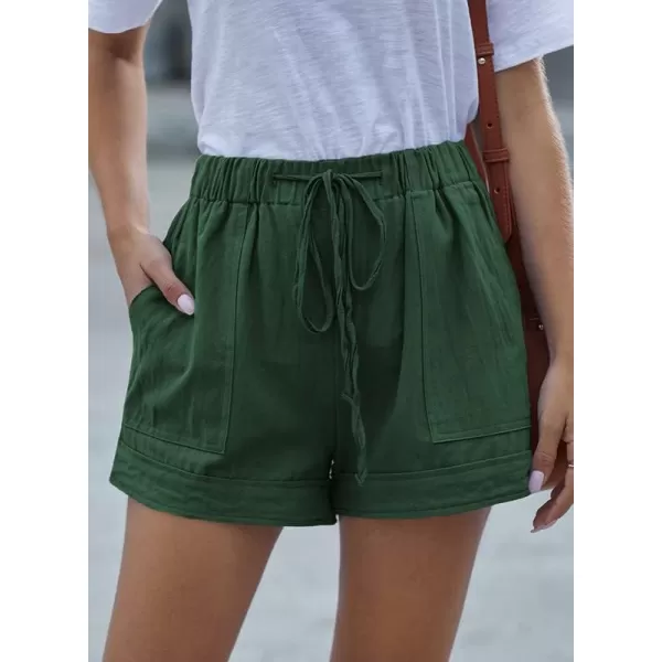 Dokotoo Womens Comfy Drawstring Casual Elastic Waist Pocketed Shorts