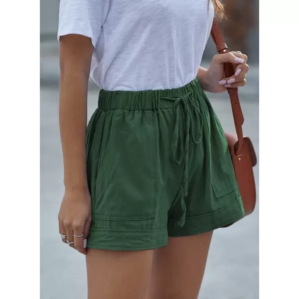 Dokotoo Womens Comfy Drawstring Casual Elastic Waist Pocketed Shorts