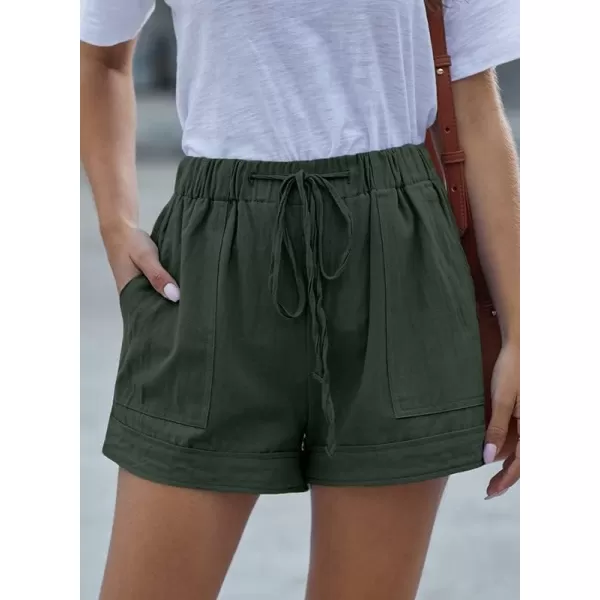 Dokotoo Womens Comfy Drawstring Casual Elastic Waist Pocketed Shorts