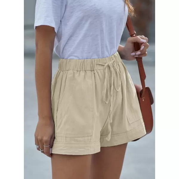 Dokotoo Womens Comfy Drawstring Casual Elastic Waist Pocketed Shorts