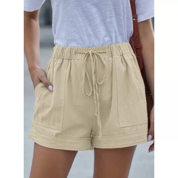 Dokotoo Womens Comfy Drawstring Casual Elastic Waist Pocketed Shorts