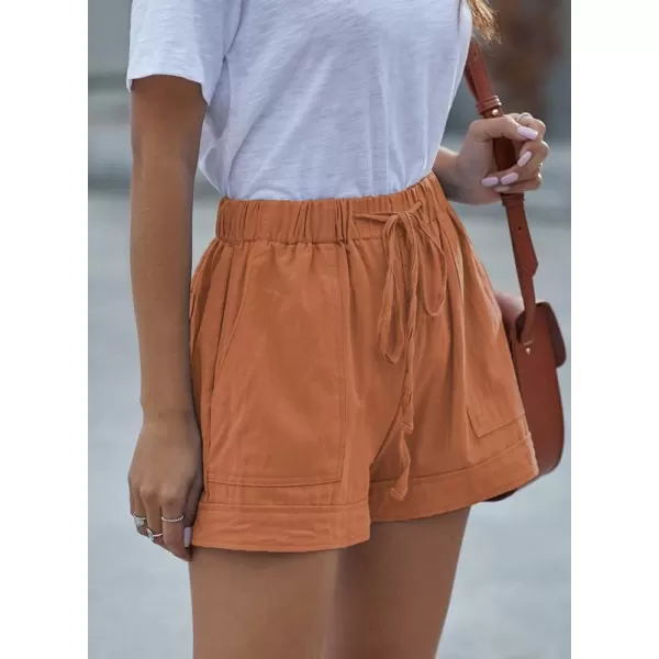 Dokotoo Womens Comfy Drawstring Casual Elastic Waist Pocketed Shorts