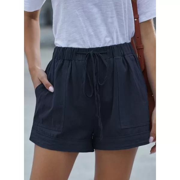 Dokotoo Womens Comfy Drawstring Casual Elastic Waist Pocketed Shorts
