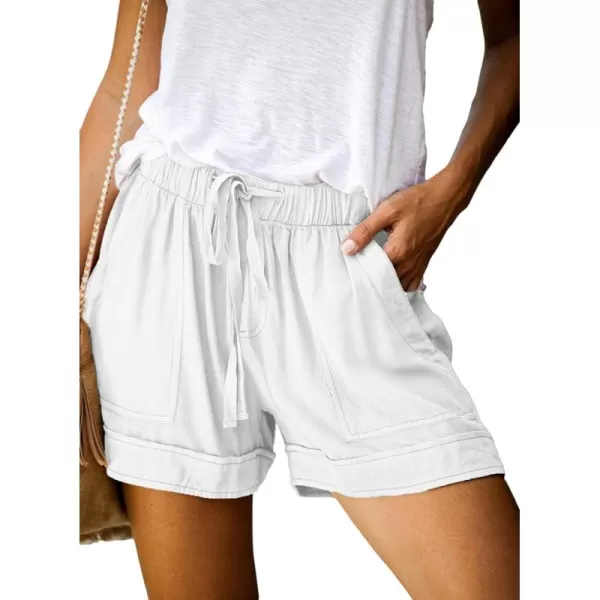 Dokotoo Womens Comfy Drawstring Casual Elastic Waist Pocketed Shorts