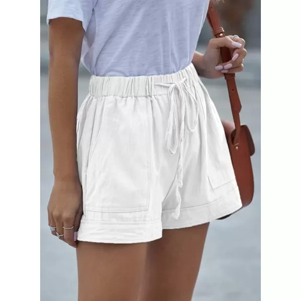 Dokotoo Womens Comfy Drawstring Casual Elastic Waist Pocketed Shorts