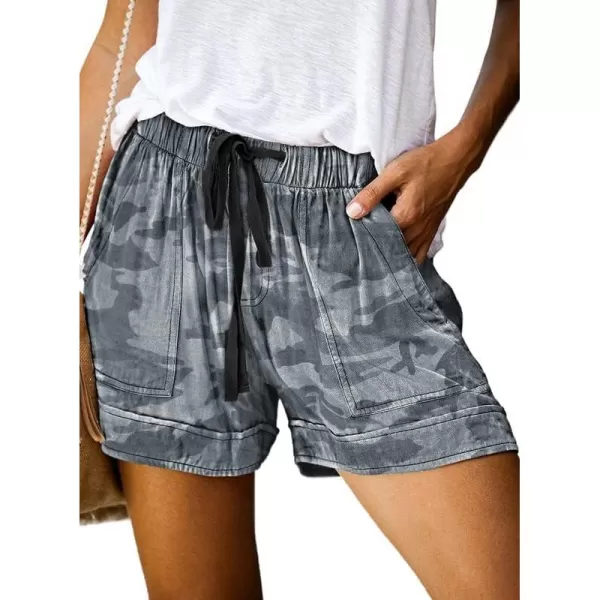 Dokotoo Womens Comfy Drawstring Casual Elastic Waist Pocketed Shorts