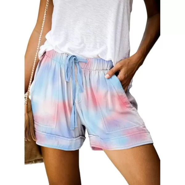 Dokotoo Womens Comfy Drawstring Casual Elastic Waist Pocketed Shorts