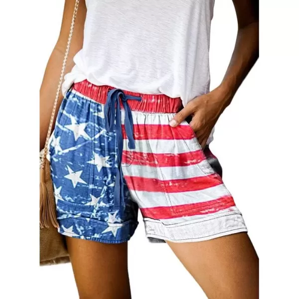 Dokotoo Womens Comfy Drawstring Casual Elastic Waist Pocketed Shorts