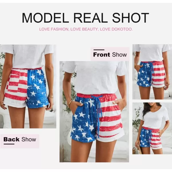 Dokotoo Womens Comfy Drawstring Casual Elastic Waist Pocketed Shorts