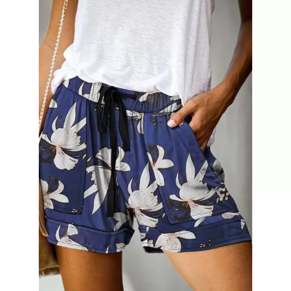 Dokotoo Womens Comfy Drawstring Casual Elastic Waist Pocketed Shorts