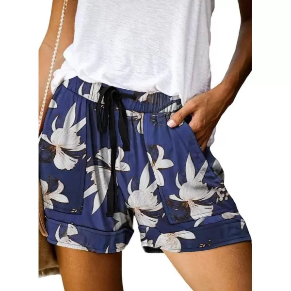 Dokotoo Womens Comfy Drawstring Casual Elastic Waist Pocketed Shorts