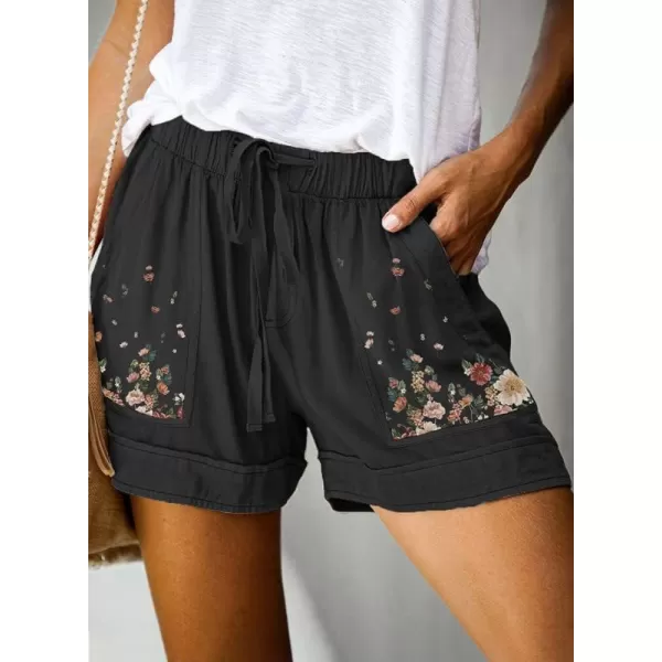 Dokotoo Womens Comfy Drawstring Casual Elastic Waist Pocketed Shorts
